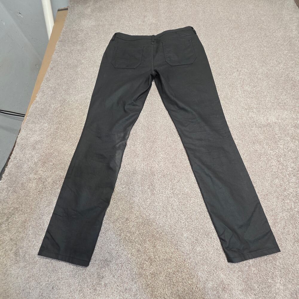 Moto Rock Style prAna Coated Skinny Jeans 12/31 Black Waxed Denim Organic Cotton
